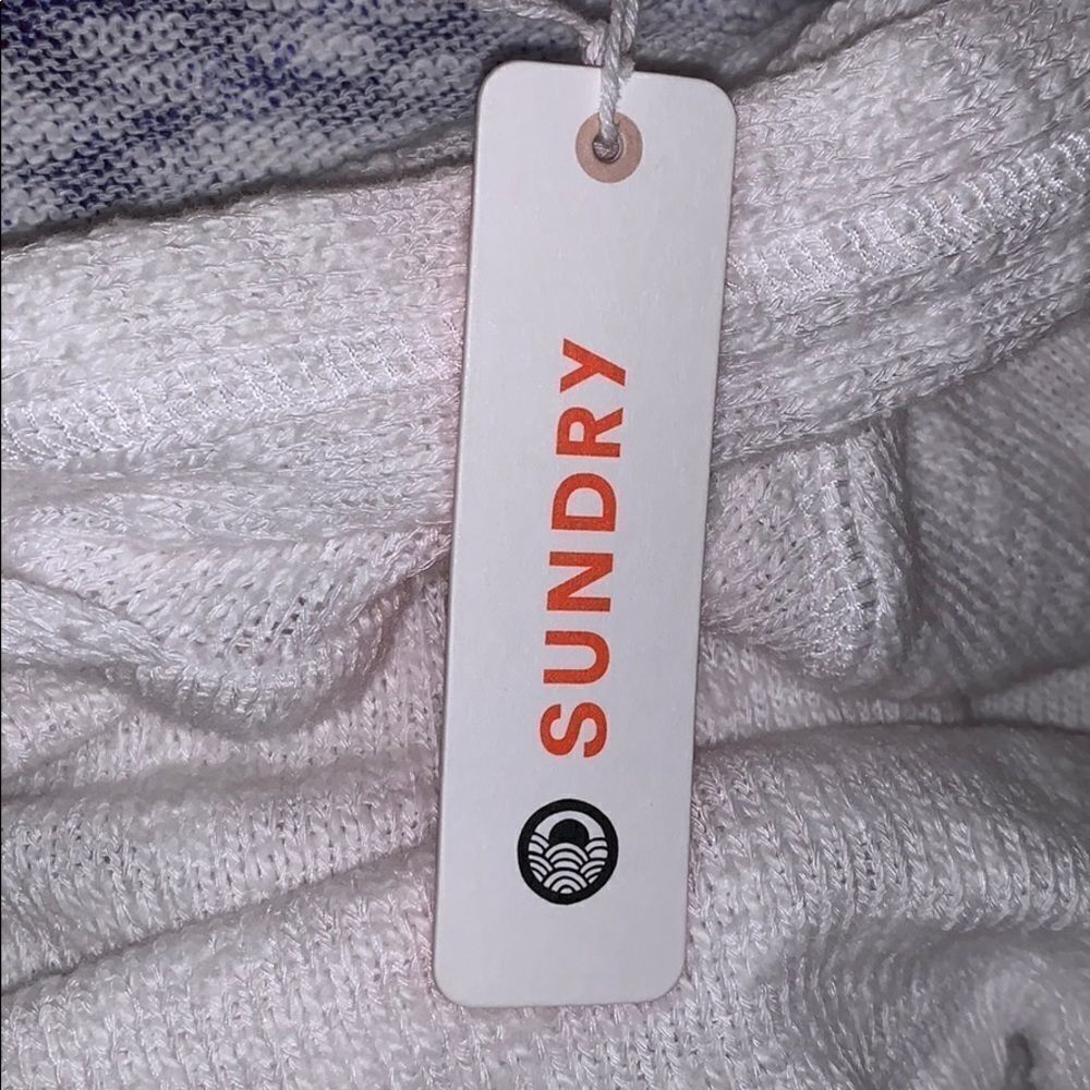 NWT Sundry Stripe slit sided hoodie size 2 - Picture 7 of 10